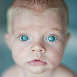 满脸雀斑的儿童