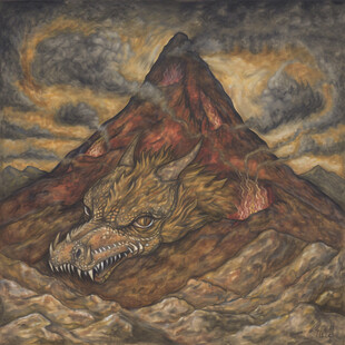 火山立体画