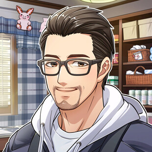 帅气的卡通大叔