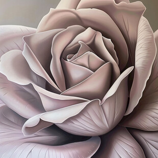 手绘一朵玖瑰装饰画