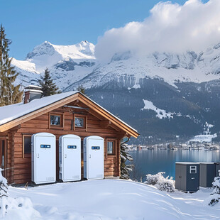 冬天雪屋小屋木屋