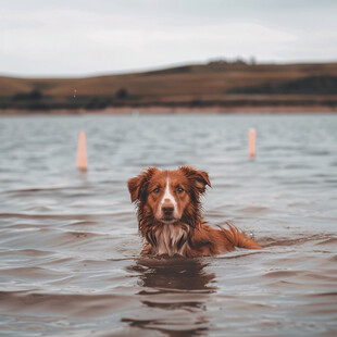 水中的狗狗