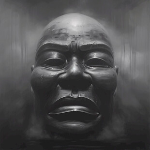 黑人雕塑物景山