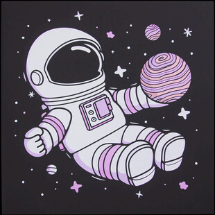 手绘宇航员装饰画