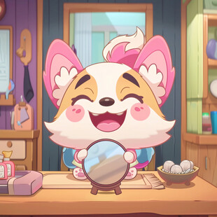 可爱狐狸医生竖大拇指