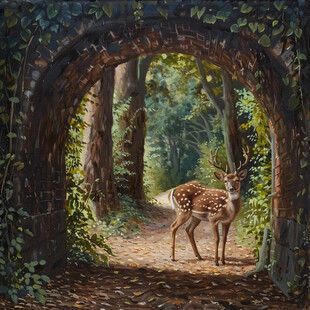 梦幻森林立体画