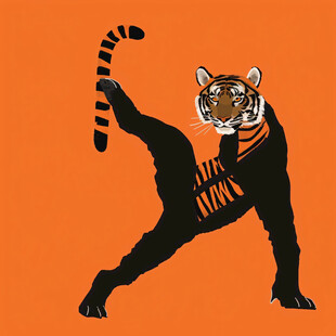 运动的老虎系列插画