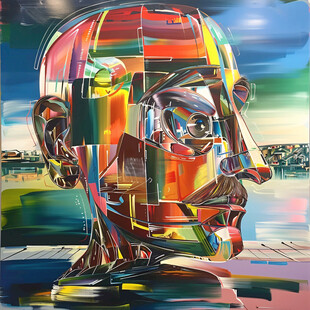 油画机器人素材