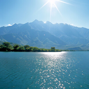 高原湖泊湖水湖景湖边