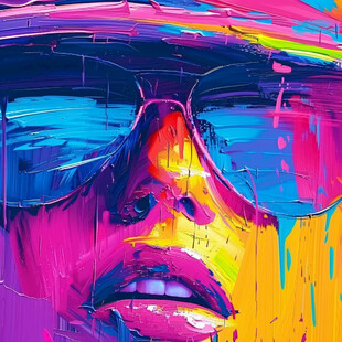 酷炫色彩写意装饰画