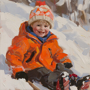 小朋友油画