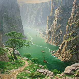 古风山水场景