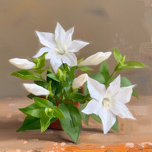 写实栀子花