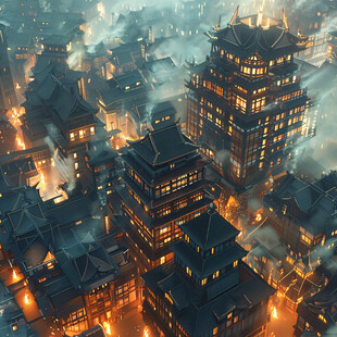 中国城市系列插画设计