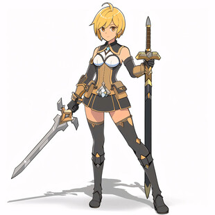 卡通女战士人设