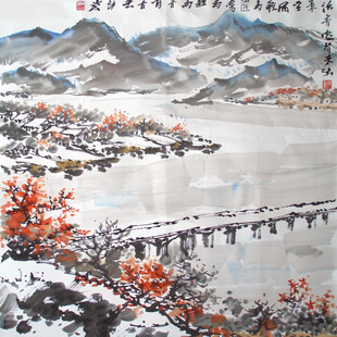 山水画雪景