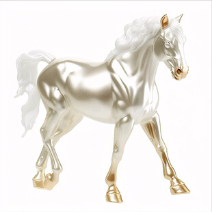 创意插画金属骏马