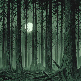 月光森林墙布