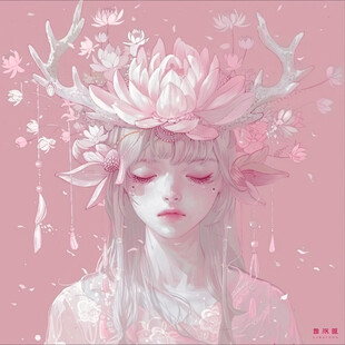 整容整形花季少女插画