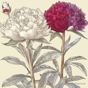 古典写实绘画花