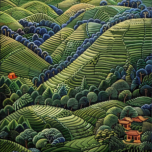 茶园装饰画