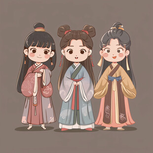 卡通汉服女孩