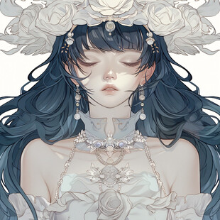 新国潮神女插画