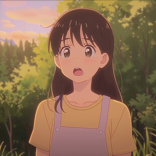 回头相望的少女