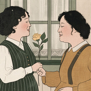 八零年代女孩插画