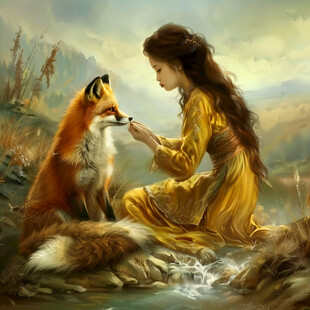 古典狐狸风格装饰画