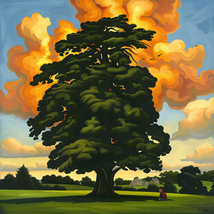 插画大树