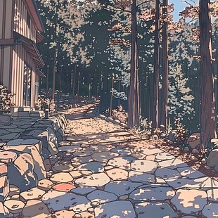日系风景插画
