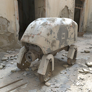 废旧汽车零件雕塑