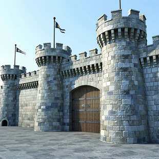 欧洲城堡大门