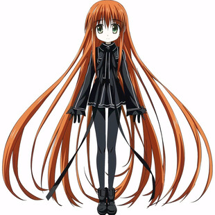 卡通可爱红发小姐姐