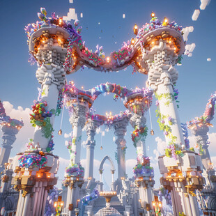 宫殿楼阁仙境仙人大殿