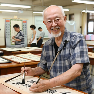 官员书法家老人官员