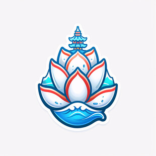 蓝莲花标志设计