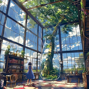 动漫场景插画