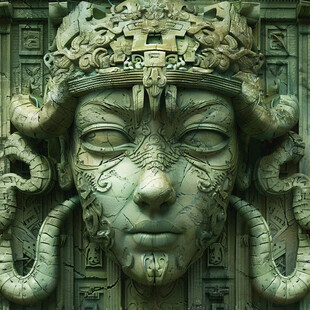 装饰品人面雕塑