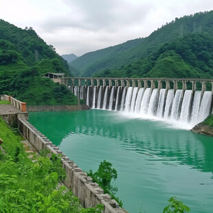 水库大坝风光水