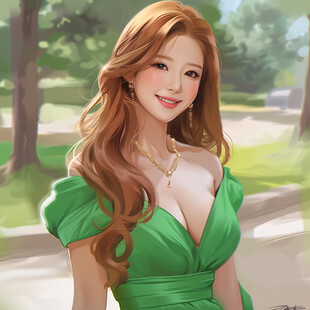 韩国女性失量插画