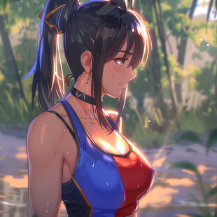 日韩厚涂插画
