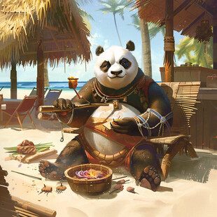 功夫熊猫插画