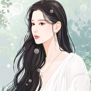 韩国女性失量插画