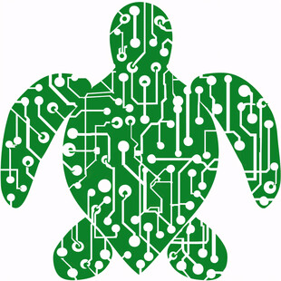 电路板拼凑人像