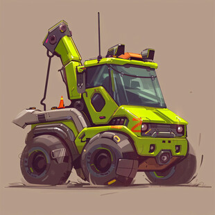 铲车插画