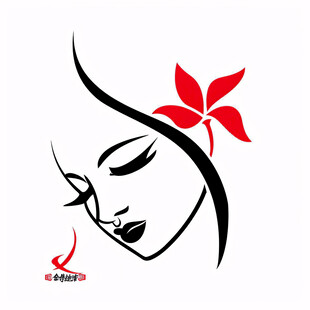 美女脸部logo