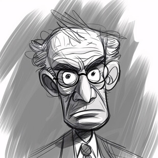 卡通老教授头像