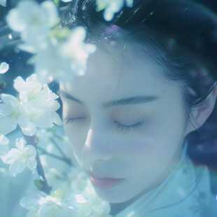朦胧古装美人